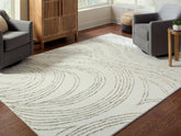 Bay Furniture Gallery - Ashley Furniture - Deenbury Rug - 7'8" x 10' Area Rug / Ivory/Green/Brown - R407861
