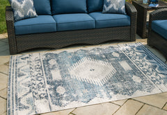 Bay Furniture Gallery - Ashley Furniture - Daddridge Rug - 5' x 7' Rug / Blue/Gray/Ivory - R900102