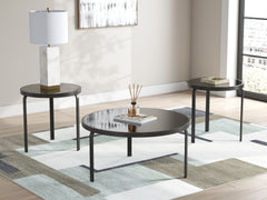 Bay Furniture Gallery - Ashley Furniture - Dorylin Table (Set of 3) - Occasional Table Set (3/CN) / Black - T139-13