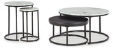 Bay Furniture Gallery - Ashley Furniture - Jusmour Table (Set of 4) - Occasional Nesting TBL (4/CN) / Black/White - T161-14