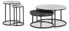 Bay Furniture Gallery - Ashley Furniture - Jusmour Table (Set of 4) - Occasional Nesting TBL (4/CN) / Black/White - T161-14