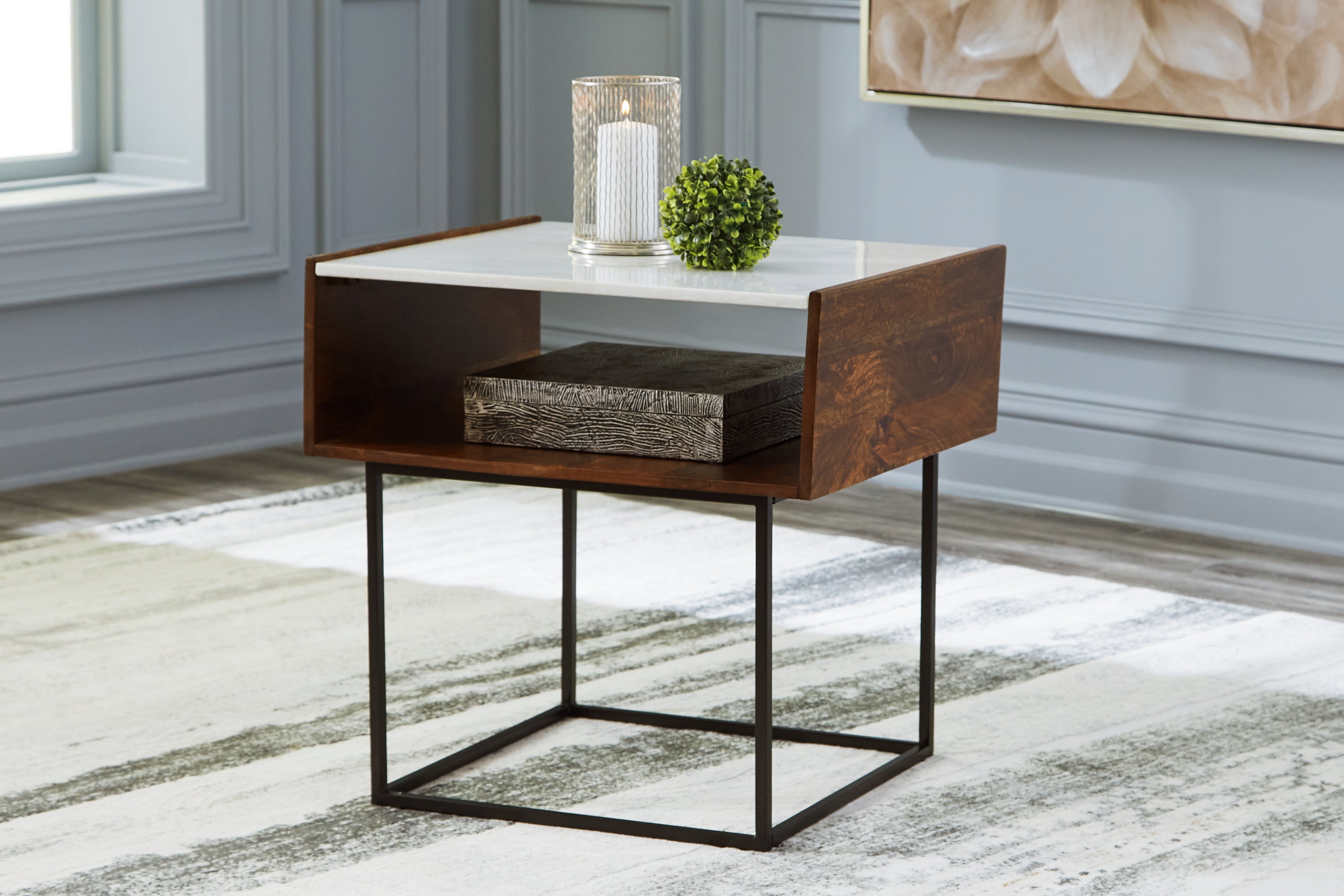 Bay Furniture Gallery - Ashley Furniture - Rusitori End Table - Rectangular End Table / Multi - T169-3