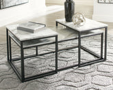 Bay Furniture Gallery - Ashley Furniture - Donnesta Table (Set of 3) - Occasional Table Set (3/CN) / Gray/Black - T182-13