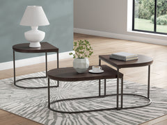 Bay Furniture Gallery - Ashley Furniture - Vanmore Table (Set of 3) - Occasional Table Set (3/CN) / Dark Brown - T199-13