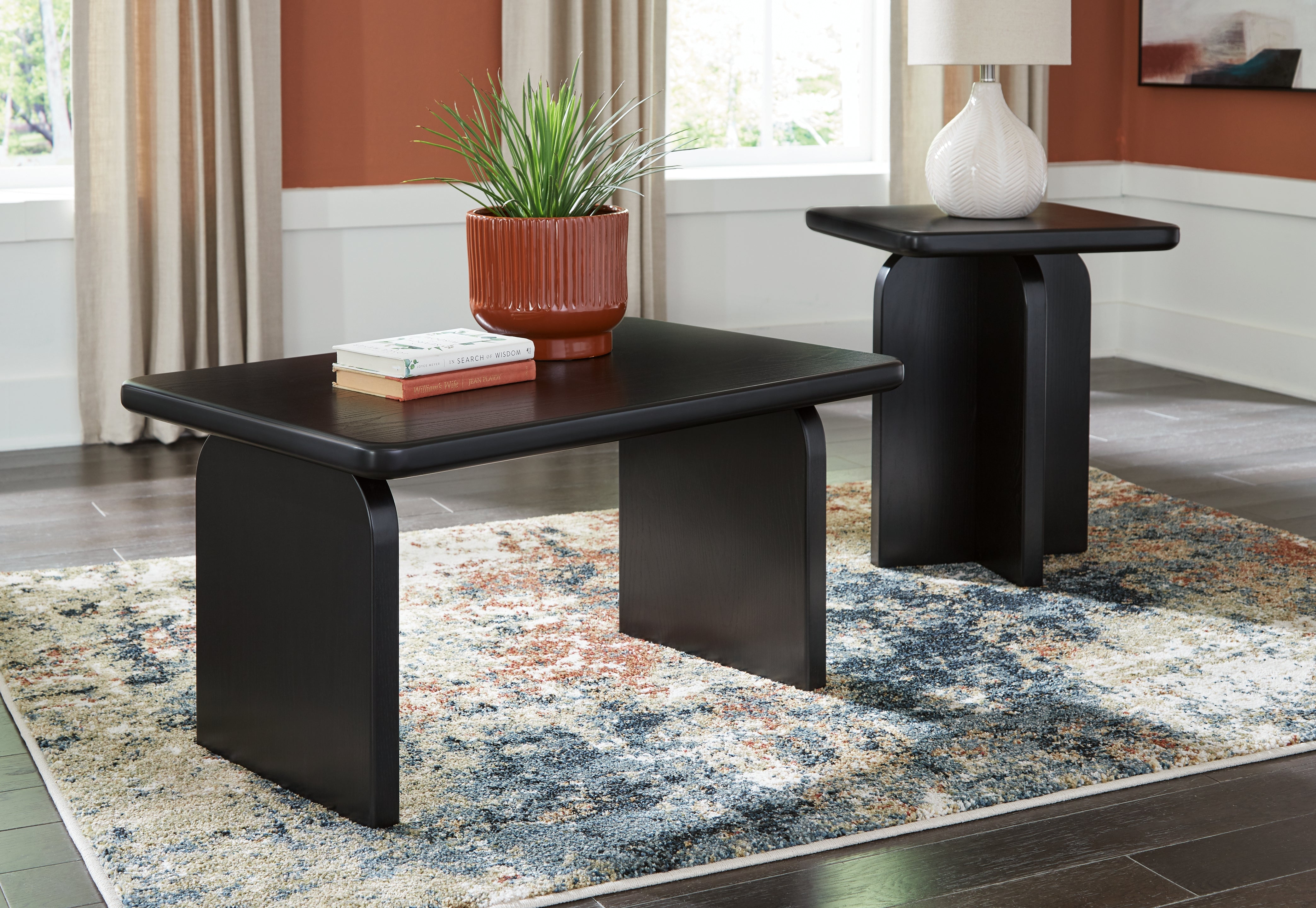 Bay Furniture Gallery - Ashley Furniture - Mitchalli Table (Set of 2) - Occasional Table Set (Set of 2) / Black - T313-12