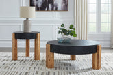 Bay Furniture Gallery - Ashley Furniture - Breenmore Table (Set of 2) - Occasional Table Set (Set of 2) / Black/Natural - T322-12