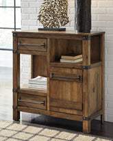Bay Furniture Gallery - Ashley Furniture - Roybeck Accent Cabinet - Accent Cabinet / Light Brown/Bronze - T411-40