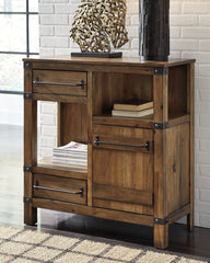 Bay Furniture Gallery - Ashley Furniture - Roybeck Accent Cabinet - Accent Cabinet / Light Brown/Bronze - T411-40