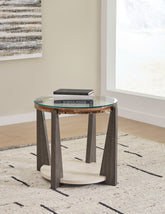 Bay Furniture Gallery - Ashley Furniture - Frazwa End Table - Round End Table / Multi - T432-6