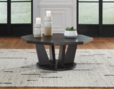 Bay Furniture Gallery - Ashley Furniture - Chasinfield Coffee Table - Octagon Cocktail Table / Dark Brown - T458-8