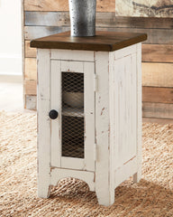 Bay Furniture Gallery - Ashley Furniture - Wystfield Chairside End Table - Chair Side End Table / White/Brown - T459-7