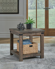 Bay Furniture Gallery - Ashley Furniture - Hollum End Table - Square End Table / Rustic Brown - T466-2