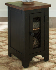 Bay Furniture Gallery - Ashley Furniture - Valebeck Chairside End Table - Chair Side End Table / Black/Brown - T468-7