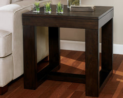 Bay Furniture Gallery - Ashley Furniture - Watson End Table - Square End Table / Dark Brown - T481-2