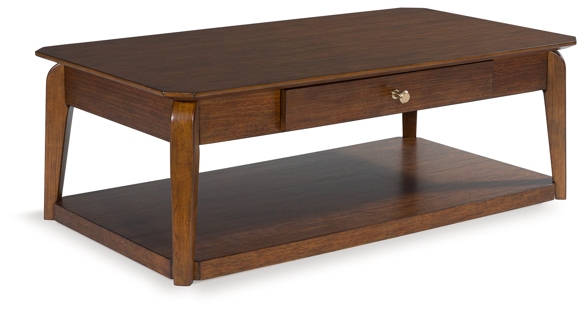 Bay Furniture Gallery - Ashley Furniture - Trenmour Coffee Table - Rectangular Cocktail Table / Medium Brown - T596-1