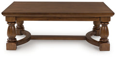 Bay Furniture Gallery - Ashley Furniture - Sturlayne Coffee Table - Rectangular Cocktail Table / Brown - T609-1