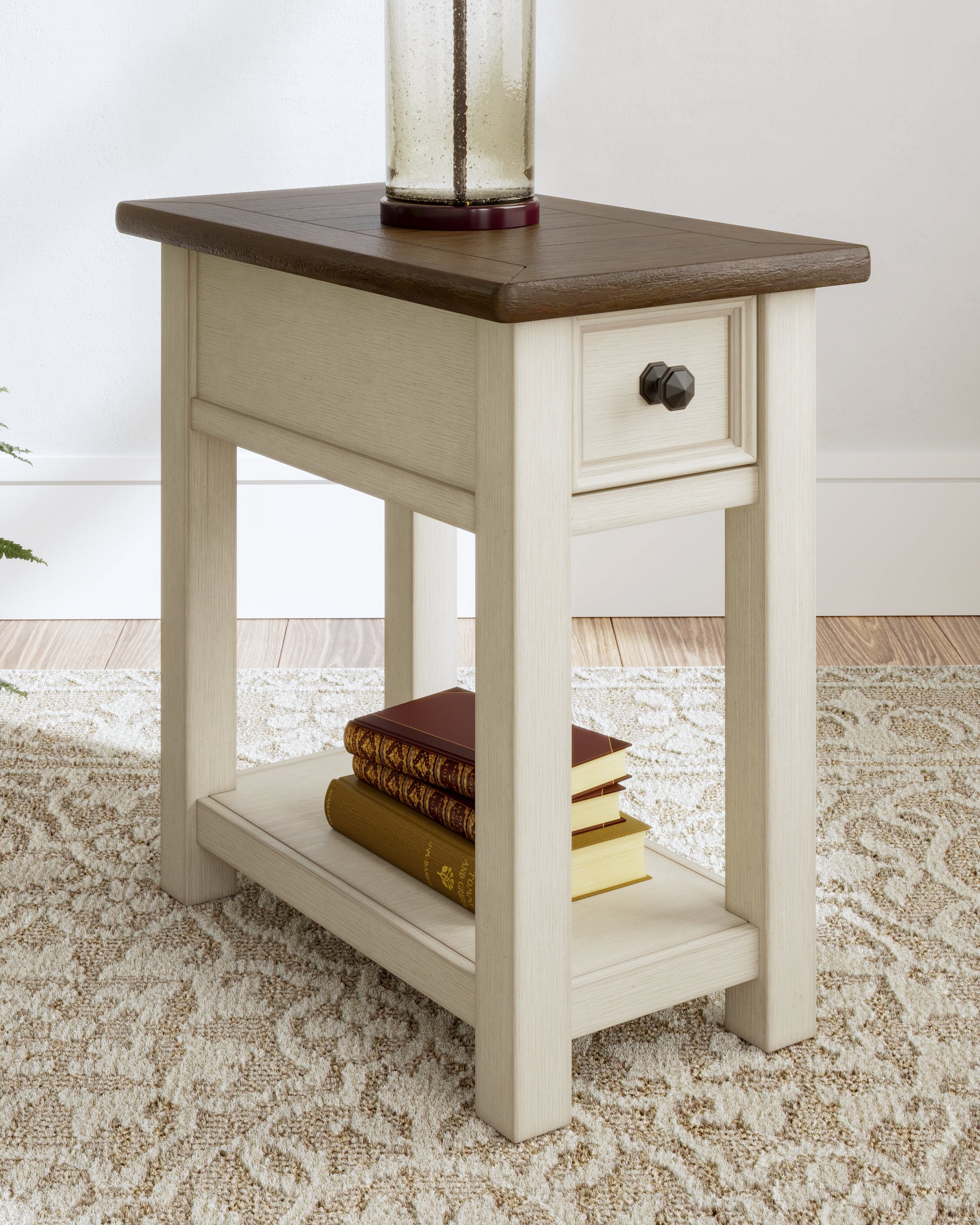 Bay Furniture Gallery - Ashley Furniture - Bolanburg Chairside End Table - Chair Side End Table / Two-tone - T637-107