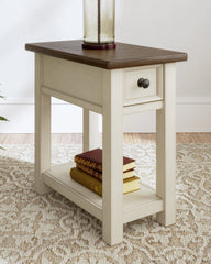 Bay Furniture Gallery - Ashley Furniture - Bolanburg Chairside End Table - Chair Side End Table / Two-tone - T637-107