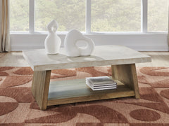 Bay Furniture Gallery - Ashley Furniture - Brendalhouse Coffee Table - Rectangular Cocktail Table / Light Brown - T642-1