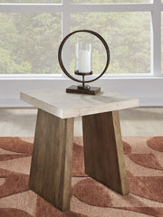 Bay Furniture Gallery - Ashley Furniture - Brendalhouse End Table - Square End Table / Light Brown - T642-2