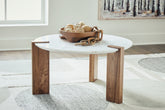 Bay Furniture Gallery - Ashley Furniture - Isanti Coffee Table - Rectangular Cocktail Table / Light Brown/White - T662-1