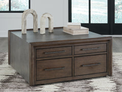 Bay Furniture Gallery - Ashley Furniture - Kallenny Coffee Table - Square Cocktail Table / Brown/Gray - T669-8