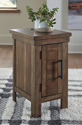 Bay Furniture Gallery - Ashley Furniture - Moriville Chairside End Table - Chair Side End Table / Grayish Brown - T731-7