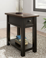 Bay Furniture Gallery - Ashley Furniture - Tyler Creek Chairside End Table - Chair Side End Table / Grayish Brown/Black - T736-107