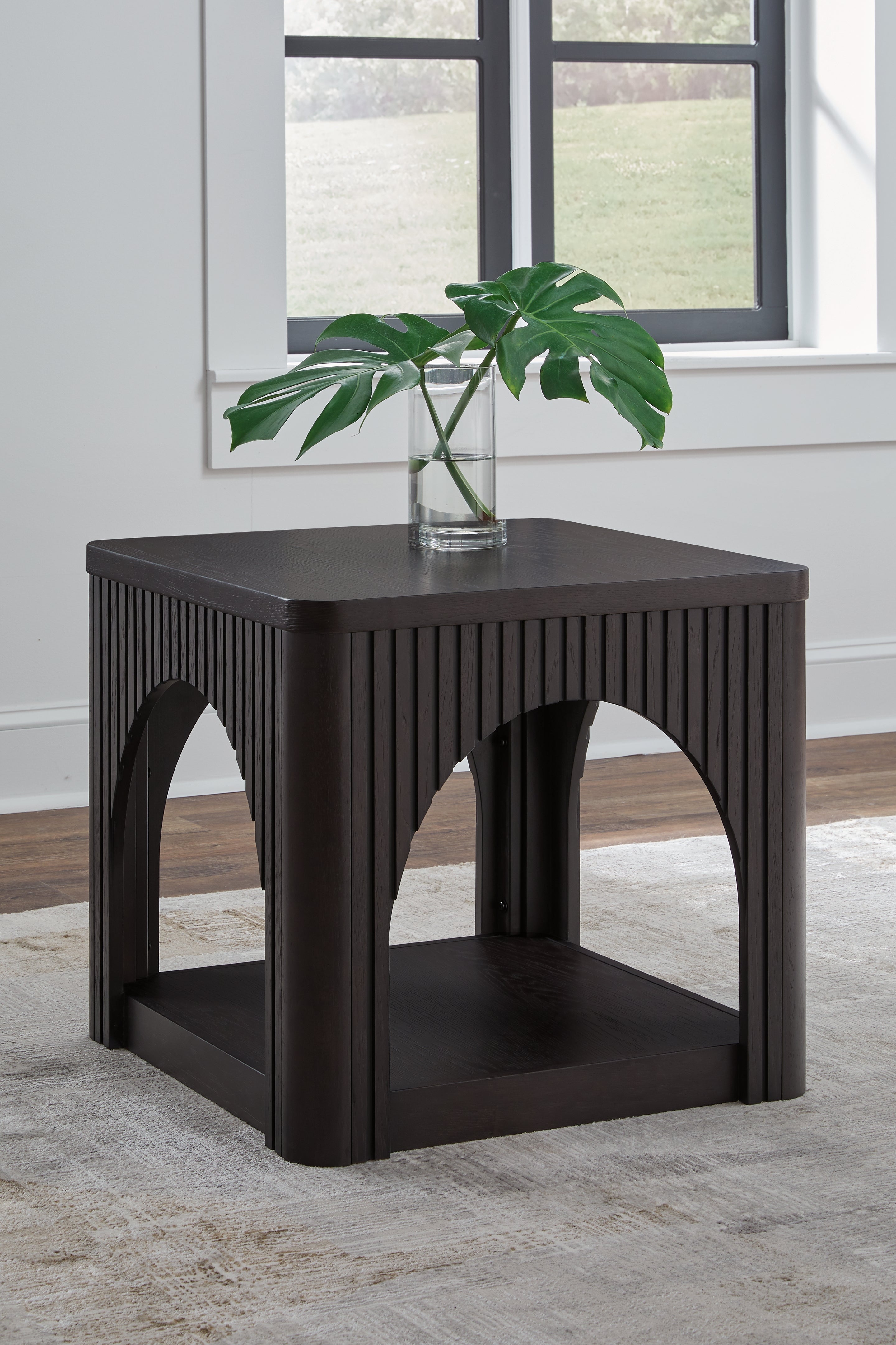 Bay Furniture Gallery - Ashley Furniture - Yellink End Table - Square End Table / Black - T760-2