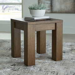 Bay Furniture Gallery - Ashley Furniture - Rosswain End Table - Square End Table / Warm Brown - T763-2