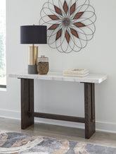 Bay Furniture Gallery - Ashley Furniture - Burkhaus Sofa Table - Sofa Table / White/Dark Brown - T779-4