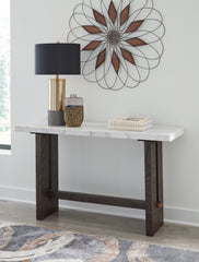 Bay Furniture Gallery - Ashley Furniture - Burkhaus Sofa Table - Sofa Table / White/Dark Brown - T779-4