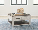 Bay Furniture Gallery - Ashley Furniture - Darborn Lift-Top Coffee Table - Lift Top Cocktail Table / Gray/Brown - T796-00