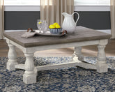 Bay Furniture Gallery - Ashley Furniture - Havalance Coffee Table - Rectangular Cocktail Table / Gray/White - T814-1