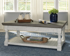 Bay Furniture Gallery - Ashley Furniture - Havalance Lift-Top Coffee Table - Lift Top Cocktail Table / White/Gray - T994-20