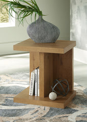 Bay Furniture Gallery - Ashley Furniture - Brinstead Chairside End Table - Chair Side End Table / Light Brown - T839-7