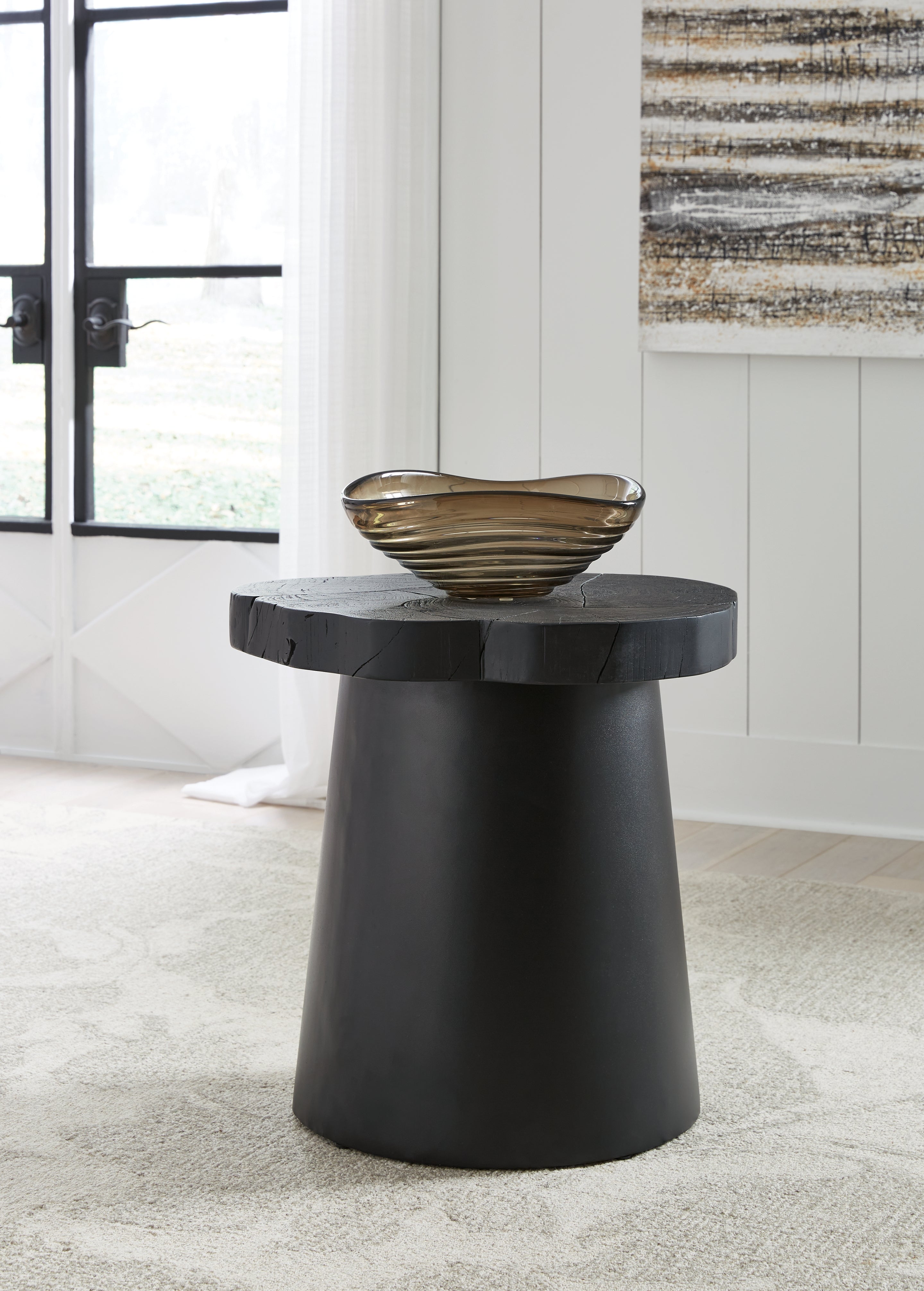 Bay Furniture Gallery - Ashley Furniture - Wimbell End Table - Round End Table / Black - T970-6