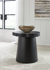 Bay Furniture Gallery - Ashley Furniture - Wimbell End Table - Round End Table / Black - T970-6