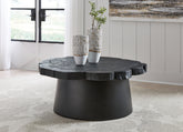 Bay Furniture Gallery - Ashley Furniture - Wimbell Coffee Table - Round Cocktail Table / Black - T970-8