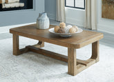 Bay Furniture Gallery - Ashley Furniture - Cabalynn Coffee Table - Rectangular Cocktail Table / Light Brown - T974-1