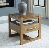 Bay Furniture Gallery - Ashley Furniture - Cabalynn End Table - Square End Table / Light Brown - T974-2