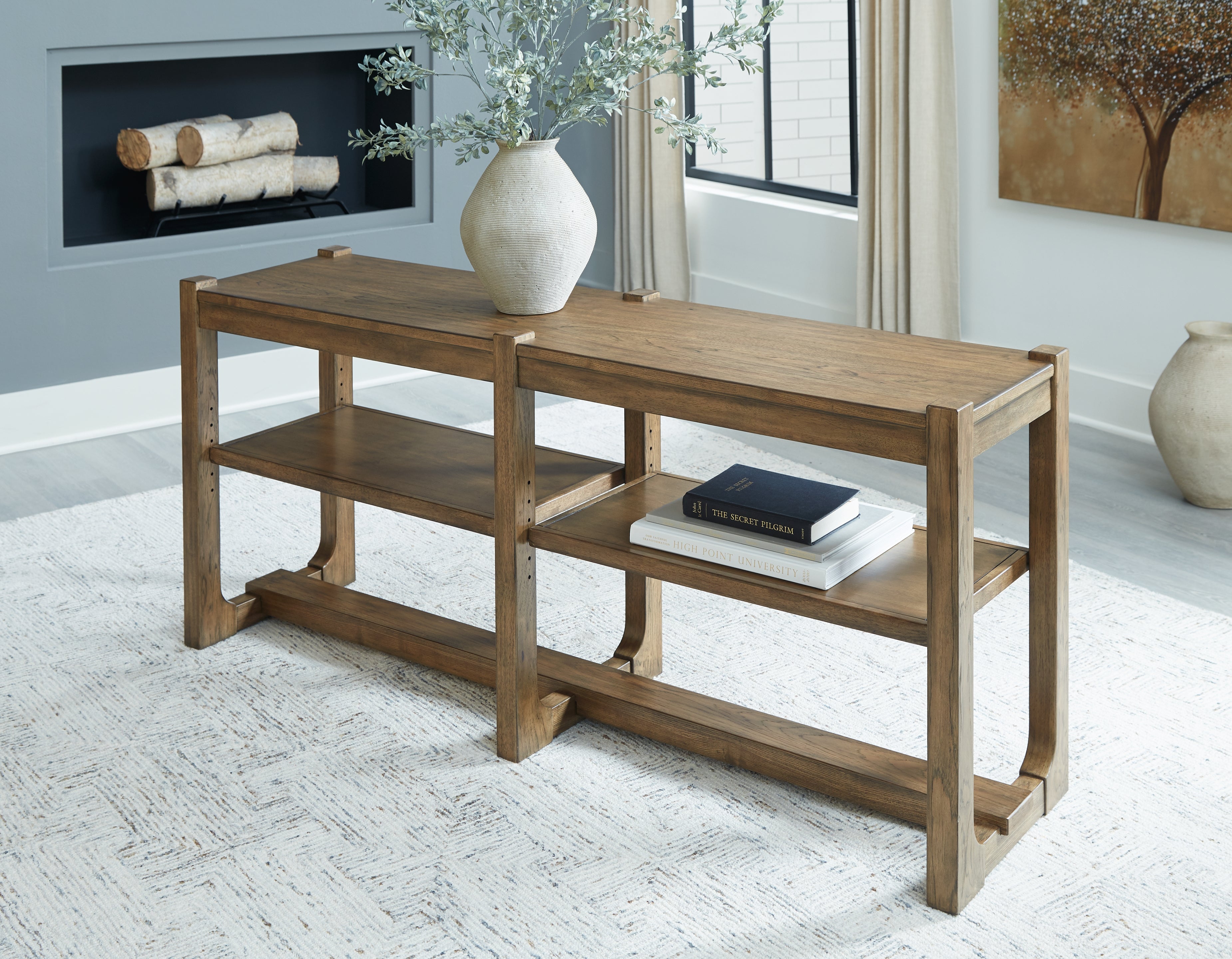 Bay Furniture Gallery - Ashley Furniture - Cabalynn Sofa Table - Sofa Table / Light Brown - T974-4