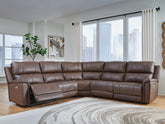 Bay Furniture Gallery - Ashley Furniture - Bleckley Sectional - 6-Piece Power Reclining Sectional / Espresso - PCU12001S5