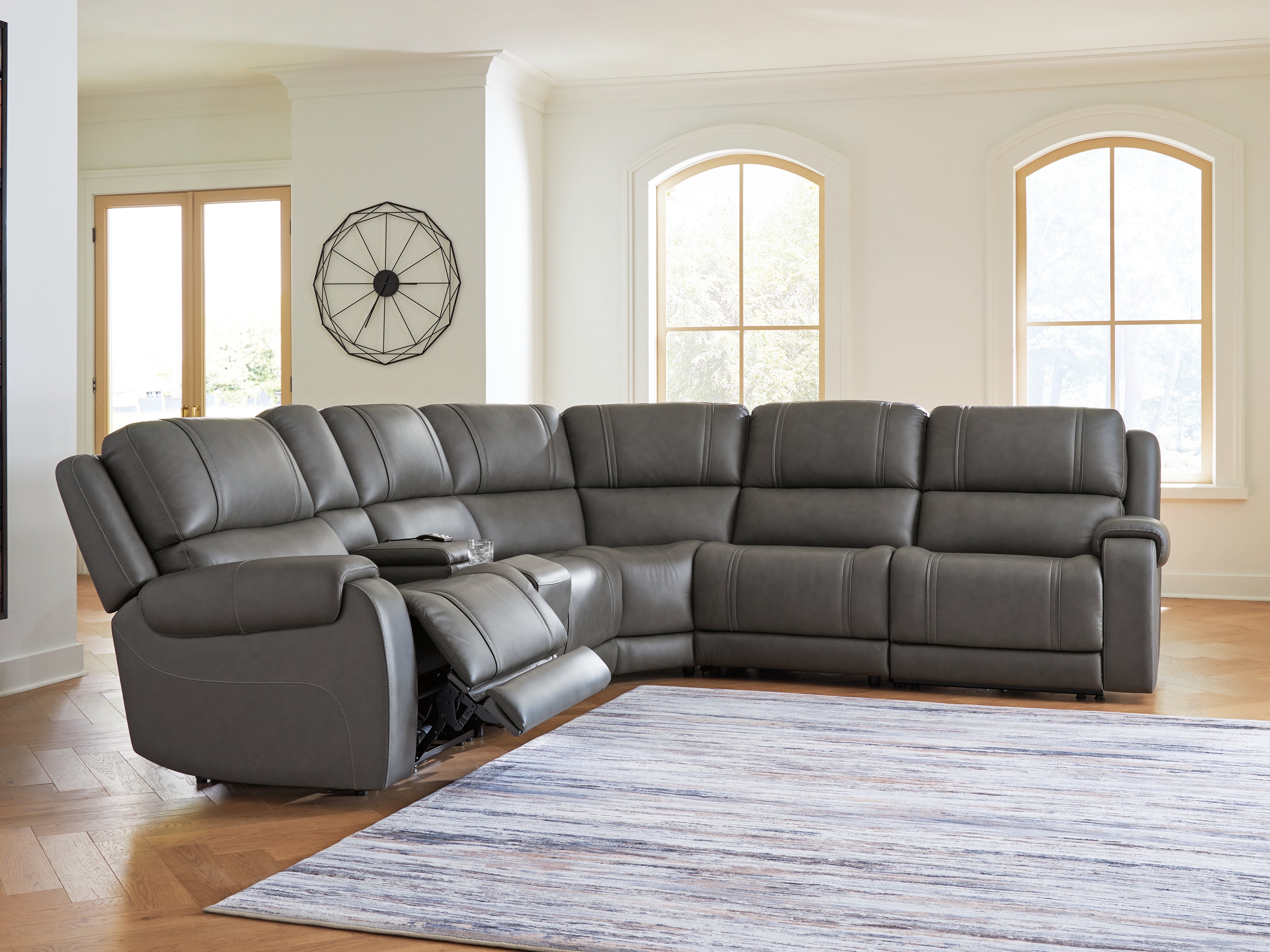 Bay Furniture Gallery - Ashley Furniture - 5Z - Pittson Sectional - 6-Piece Power Reclining Sectional - PCU12600S5