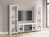 Bay Furniture Gallery - Ashley Furniture - Brollevi Entertainment Center - 3-Piece Entertainment Center / White - W2722W1