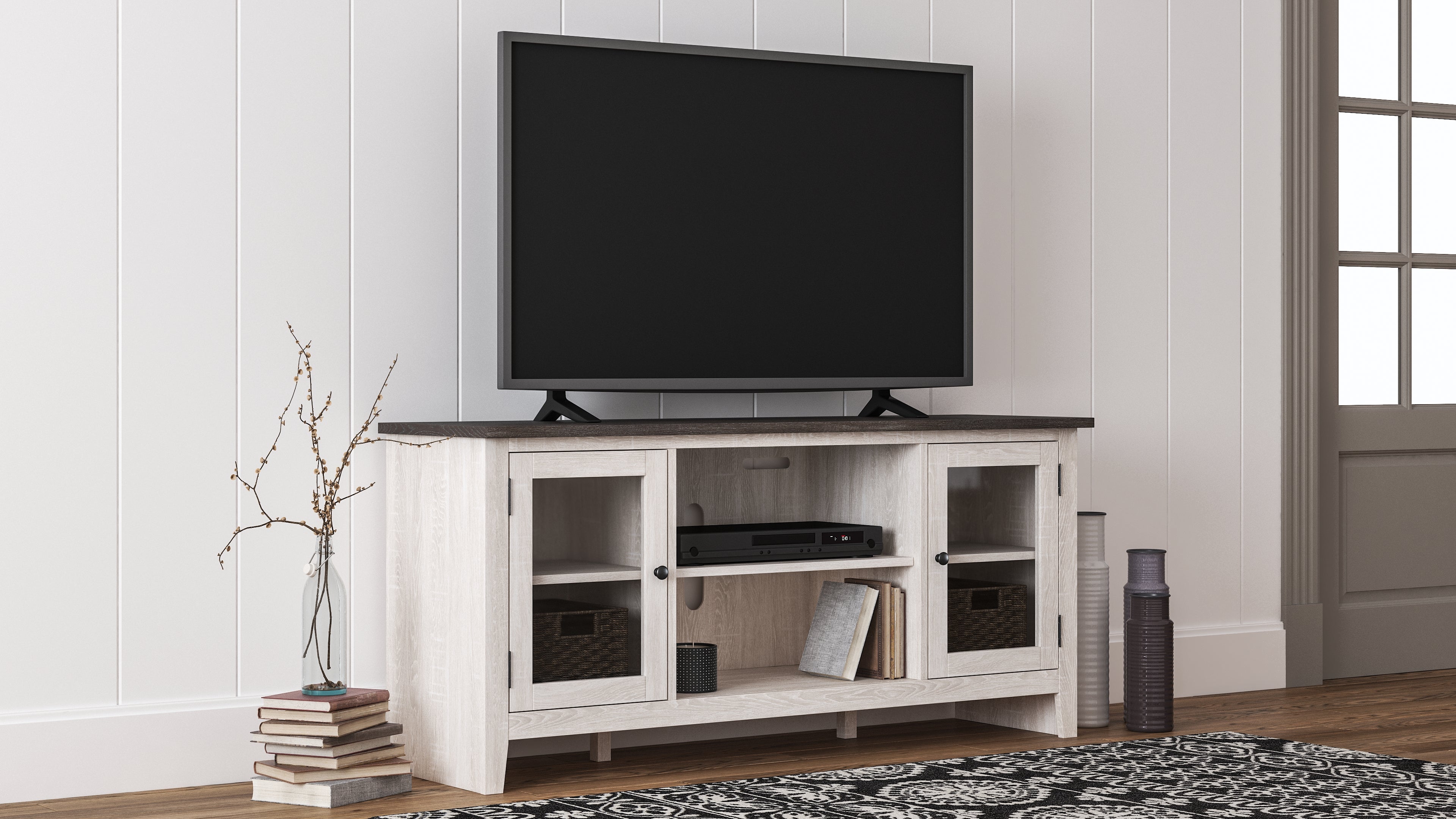 Bay Furniture Gallery - Ashley Furniture - Dorrinson 60" TV Stand - 60" / Two-tone - W287-68
