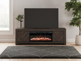 Bay Furniture Gallery - Ashley Furniture - Cayboni 71" TV Stand with Electric Fireplace - 71" TV Stand with Electric Fireplace / Black - W3789W1