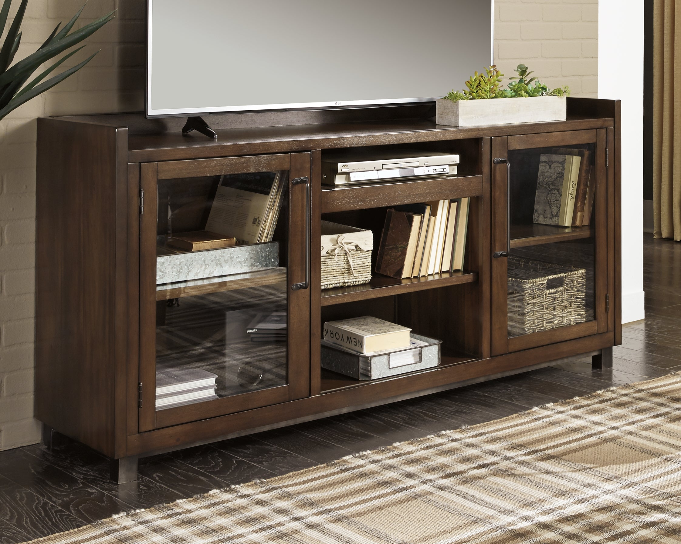 Bay Furniture Gallery - Ashley Furniture - Starmore 70" TV Stand - 70" / Brown - W633-68