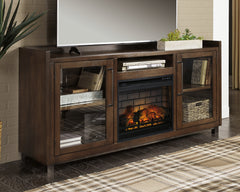 Bay Furniture Gallery - Ashley Furniture - Starmore 70" TV Stand with Electric Fireplace - 70" TV Stand with Electric Fireplace / Brown - W633W5