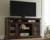 Bay Furniture Gallery - Ashley Furniture - Roddinton 72" TV Stand - 72" / Dark Brown - W701-88